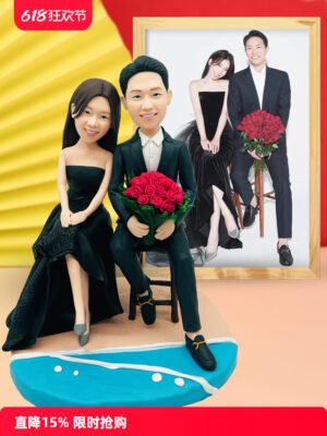 Soft ceramic doll custom clay figure live doll photo pinch portrait wax clay figure gift